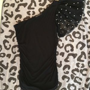 Cute black half sleeve shirt